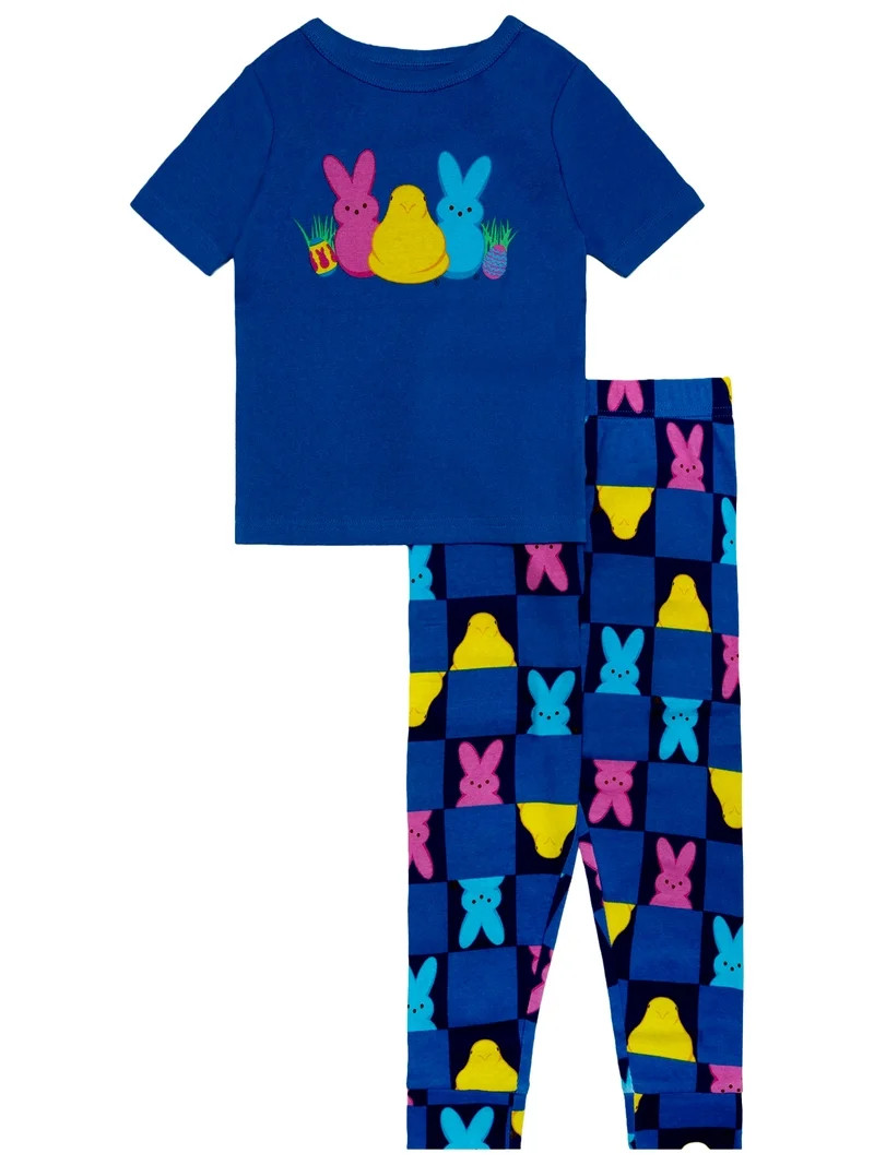 Peeps Girls 2- Piece Easter Short Sleeve and Pant Pajama Set, Sizes 4-10 | Walmart (US)