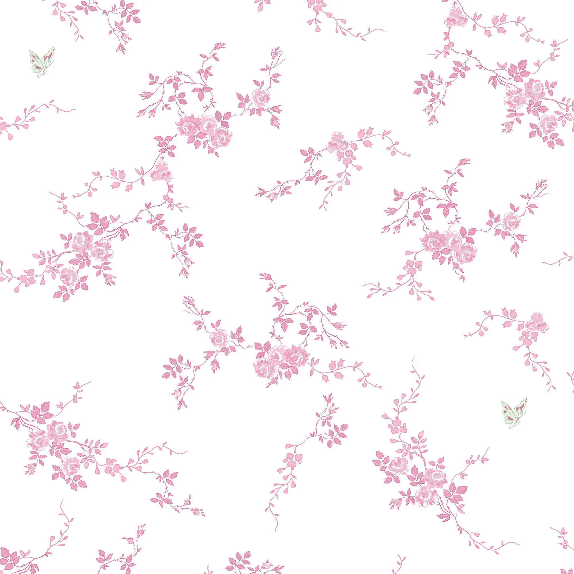 Rachel Ashwell 56-sq ft Pink Non-woven Textured Floral Unpasted Wallpaper one_size | 125107 | Lowe's