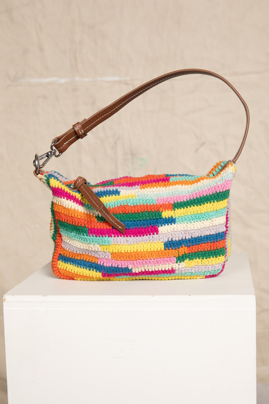Crochet Mini Bag in Rainbow | Bohemian Traders