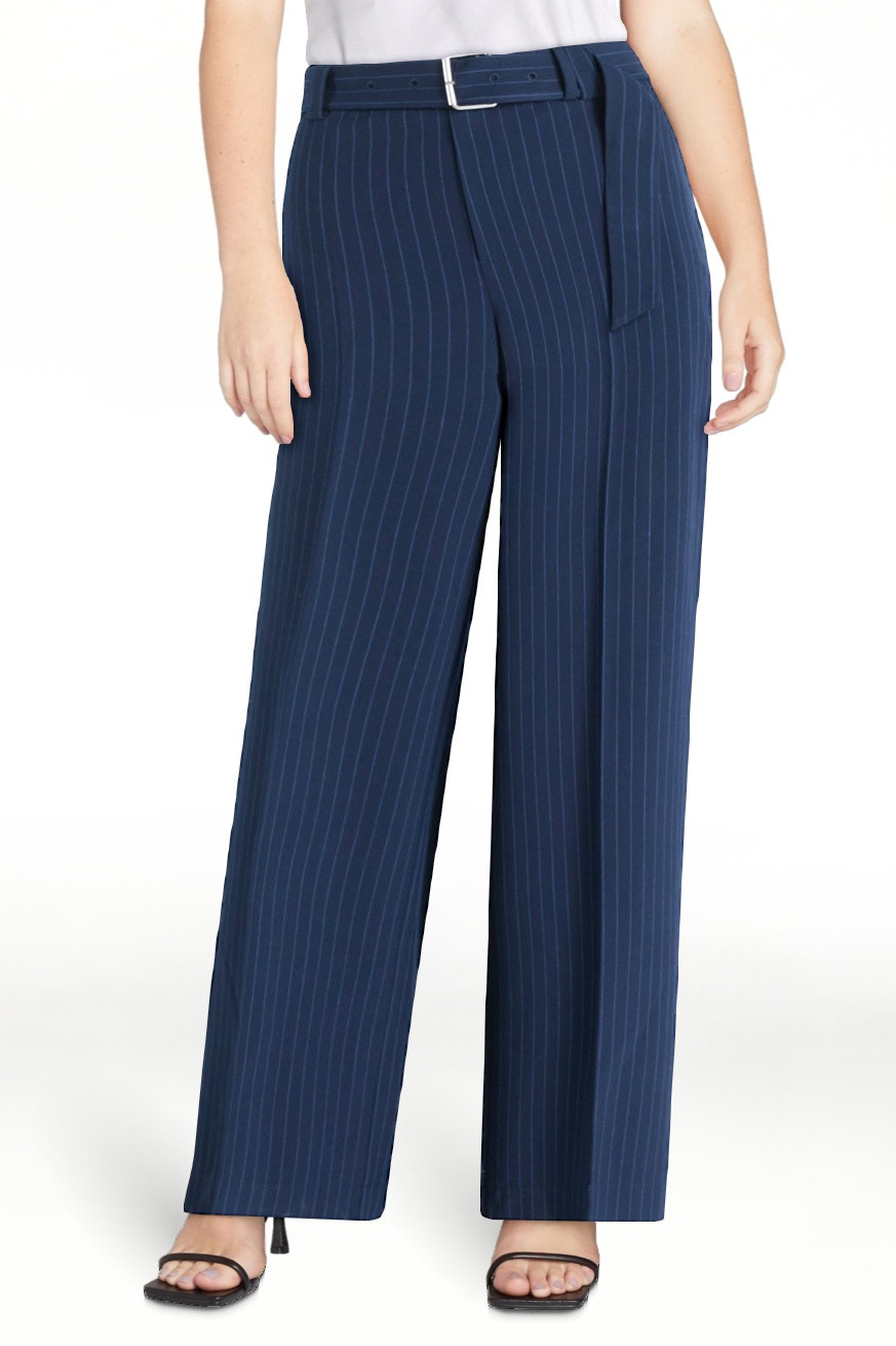 Free Assembly Women's and Women's Plus High Rise Wide Leg Belted Trousers, 32" Inseam, Sizes 0-26 | Walmart (US)