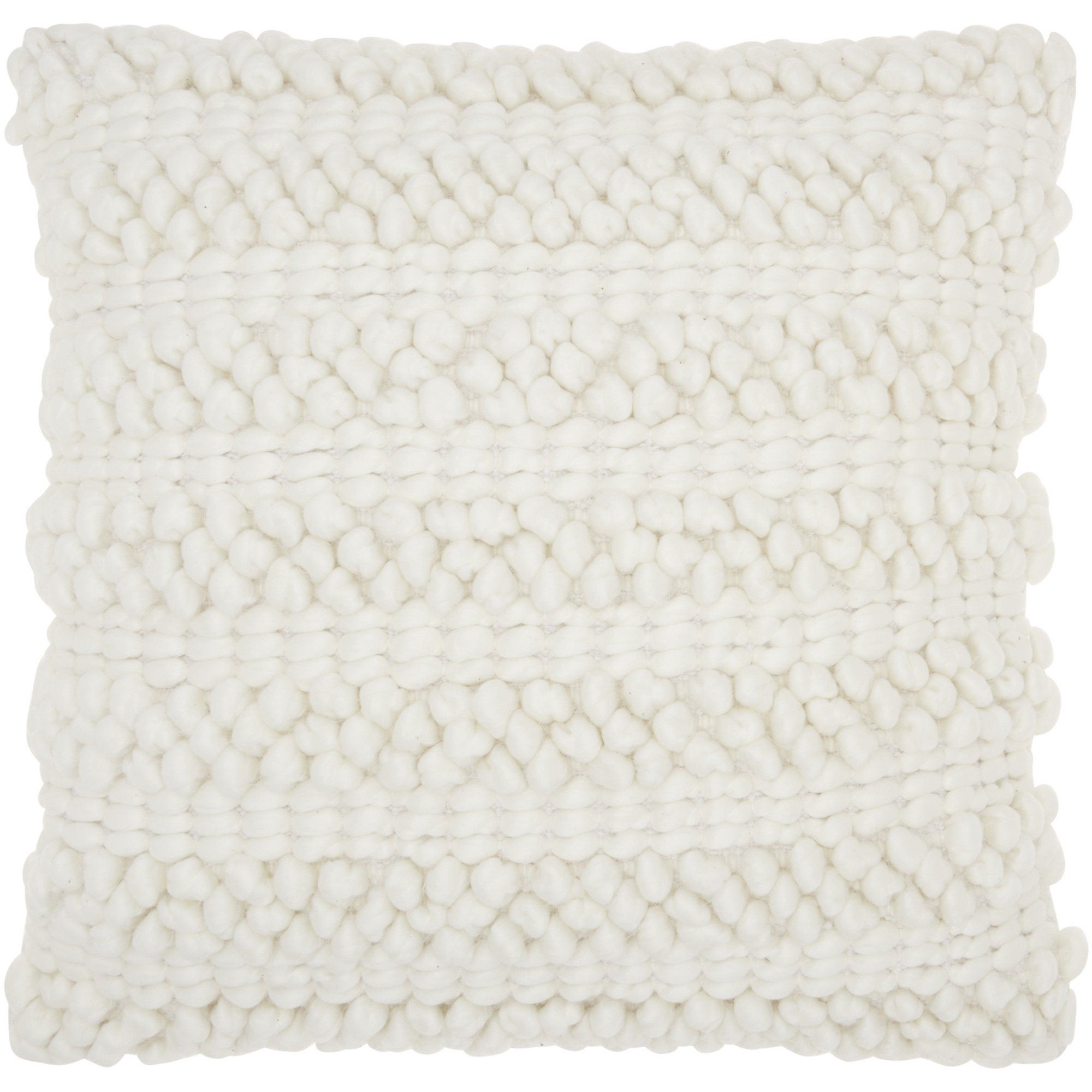Nourison Life Styles Woven Stripes Decorative Throw Pillow, 20" x 20", White | Walmart (US)