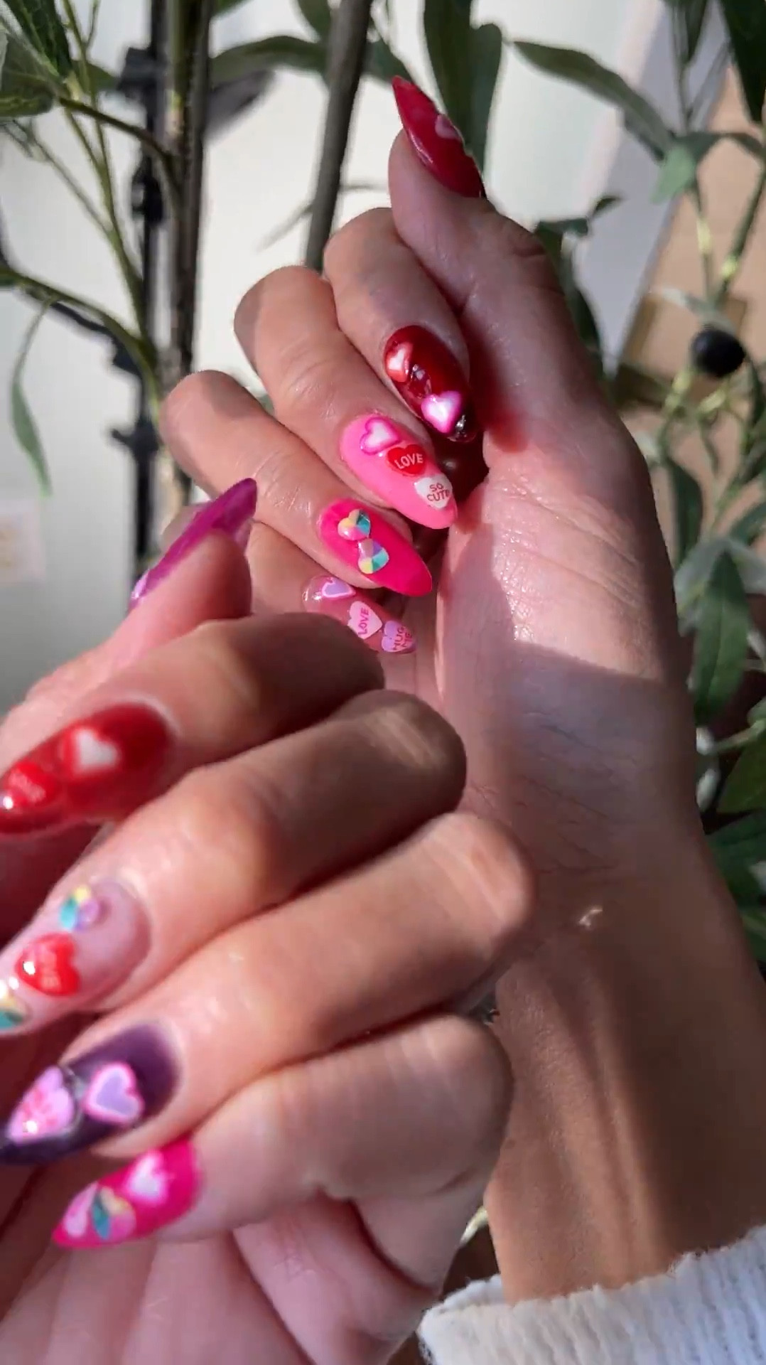 Valentine’s Day nail art
Conversation hearts love nails valentines theme pink red purple heart themed

#LTKSeasonal #LTKBeauty