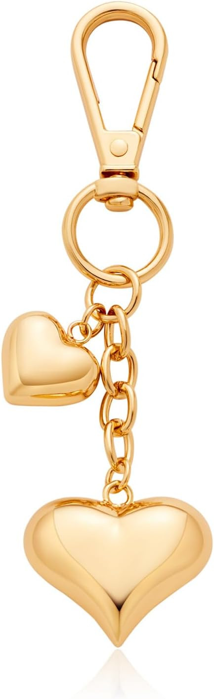 Heart KeyChain for Women Bagchain Gold Silver Fashion Keychains Accessories | Amazon (US)