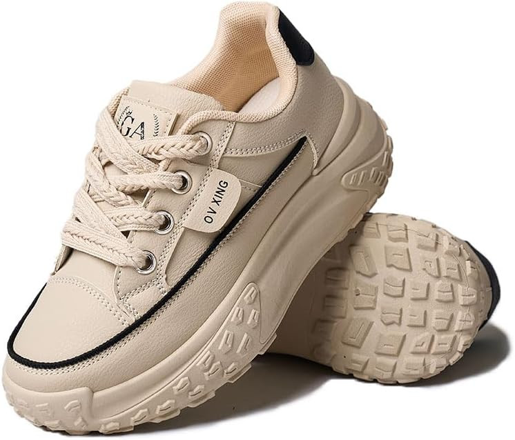 Sneakers for Women,Lace Up Thick Soled Non Slip Sports Shoes, Breathable, Stylish,Running,Shoppin... | Amazon (US)