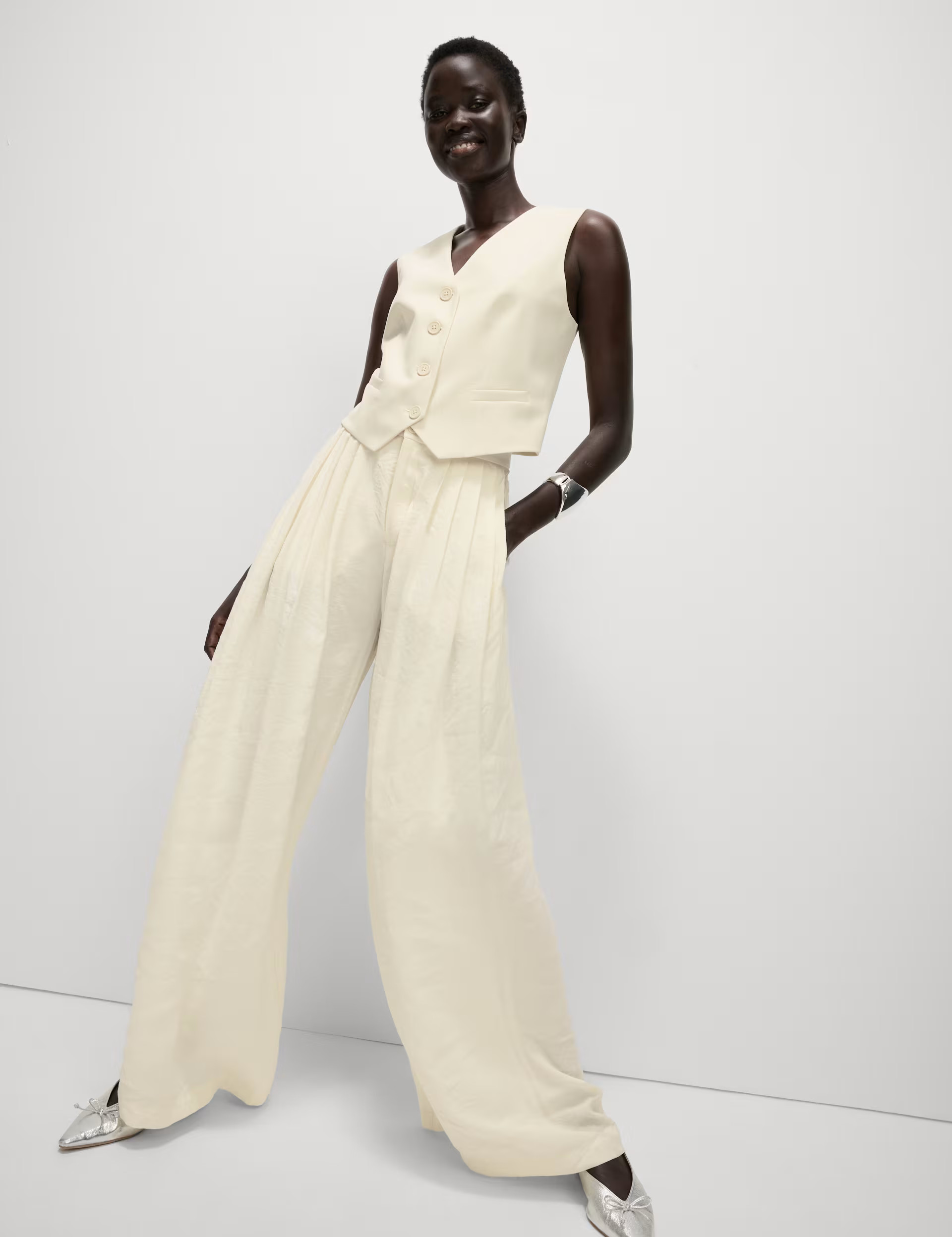 Pleated Palazzo Trousers | Marks & Spencer (UK)