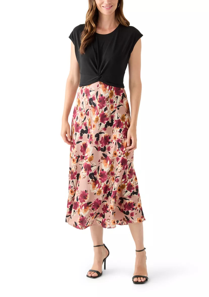 Women's 2fer Midi Dress with Satin Skirt | Belk