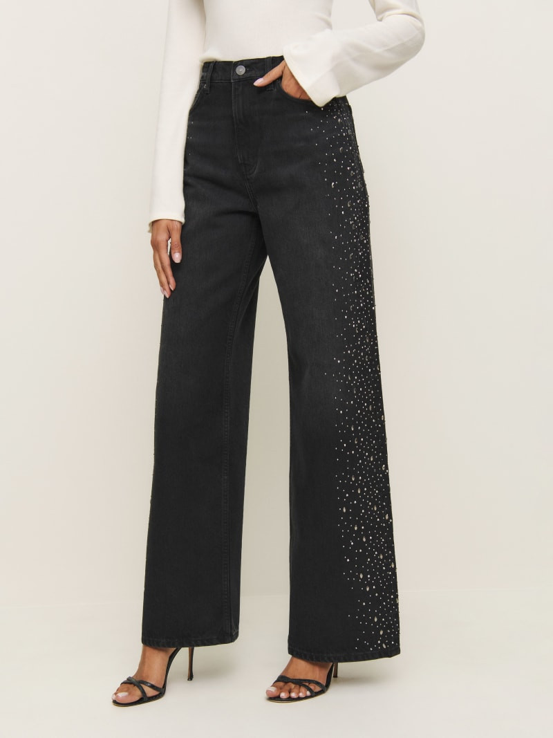 Cary High Rise Slouchy Wide Leg Jeans | Reformation (Global)
