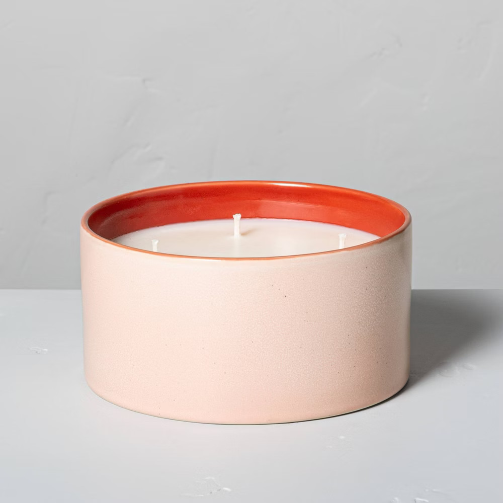 20.8oz Citrus Grove Two-Tone 4-Wick Ceramic Seasonal Candle - Hearth & Hand with Magnolia | Target
