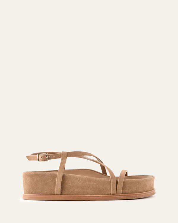 ELK FLAT SANDALS LATTE SUEDE | Jo Mercer (AU)