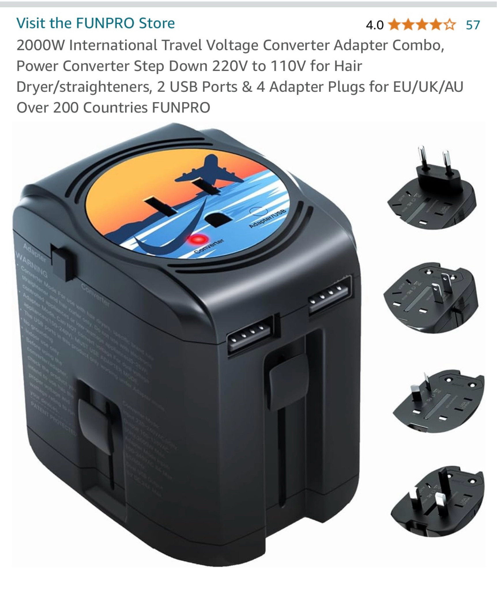 Voltage converter / Adaptor 

#LTKTravel