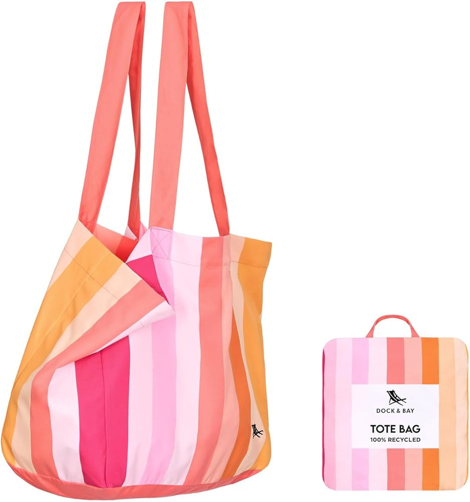 Dock & Bay Everyday Beach Tote Bag - Reusable Carrier Bag for Daily Use - Carries Up to 10kg - 10... | Amazon (US)