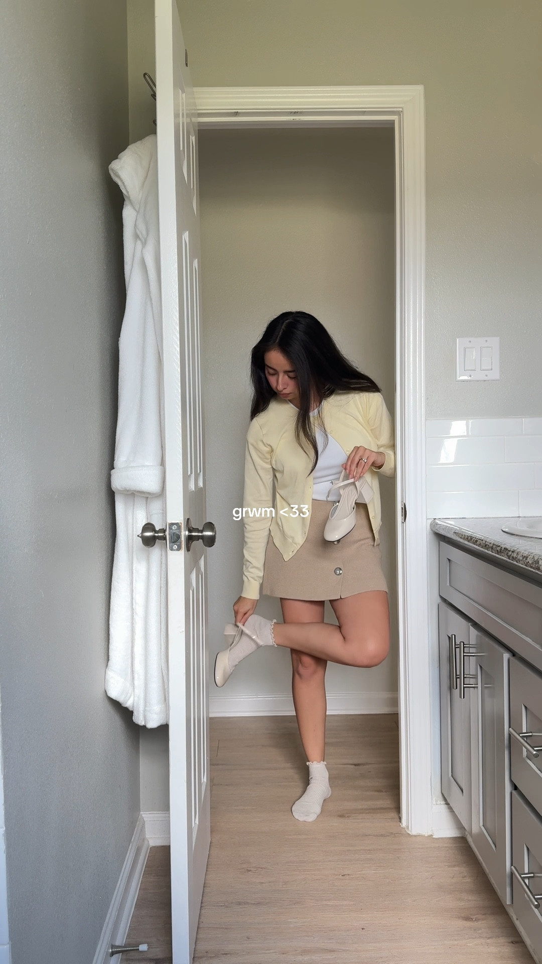 Spring outfit 
Yellow cardigan 
Light yellow cardigan
Mini skirt

#LTKStyleTip #LTKU #LTKWatchNow