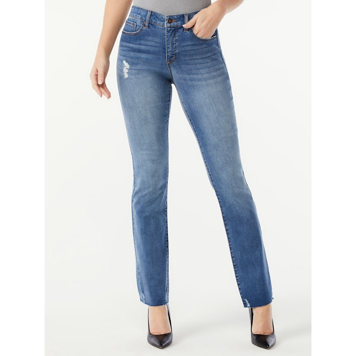 Sofia Jeans by Sofia Vergara Women's High Rise Skinny Kick Bootcut Jeans | Walmart (US)