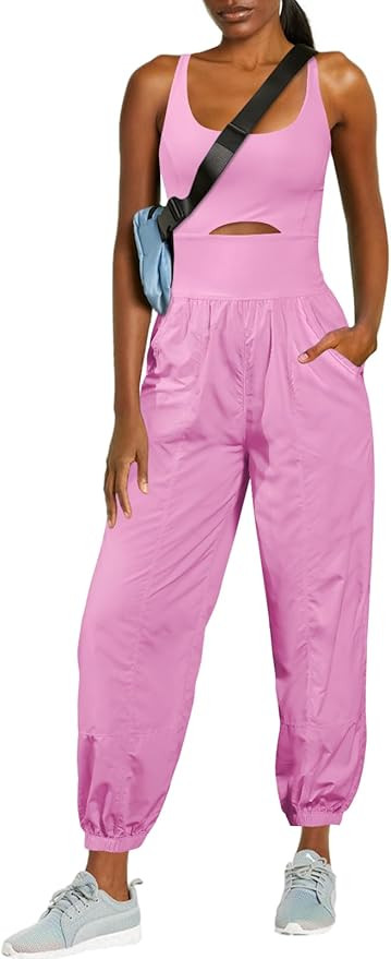 ReachMe Womens Running Onesie Workout Rompers Hiking Romper Outfits One Piece Workout Jumpsuits w... | Amazon (US)
