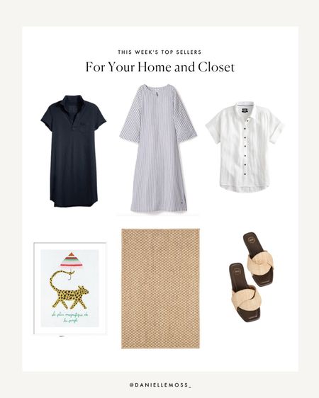 This week’s top sellers - a new dress and caftan, linen shirt, playroom art, my favorite sisal rug, and sandals 

#LTKFind #LTKhome #LTKfamily