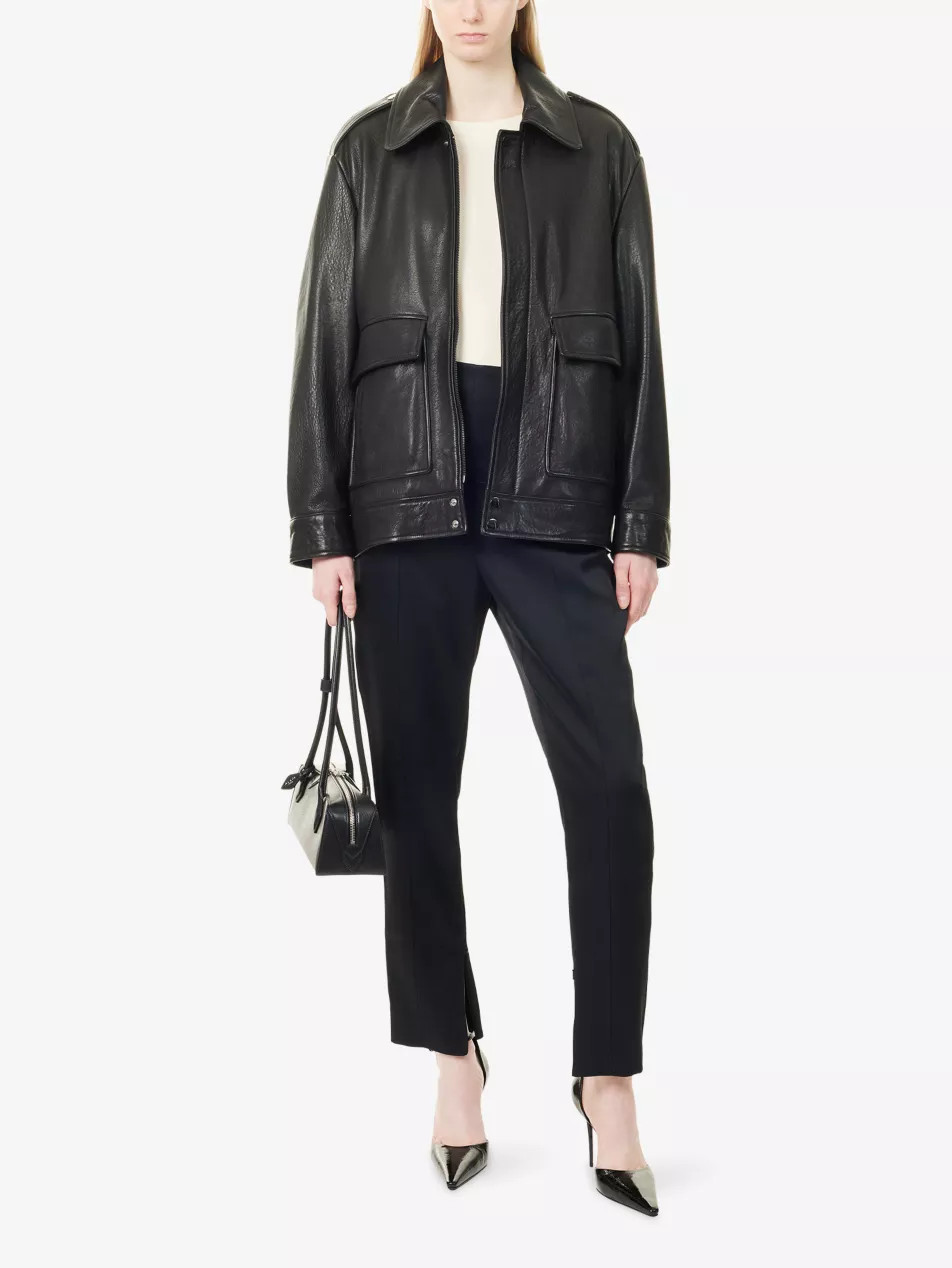 Drey Oversized Leather Jacket | Selfridges