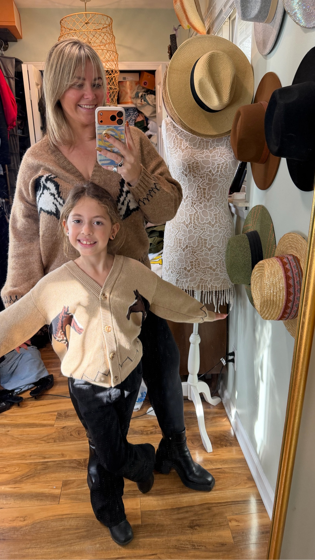 I am wearing size large in cardigan and size 1X in leggings.

She is wearing size 8/medium and size 8 denim 

#LTKSeasonal #LTKPlusSize #LTKMidsize