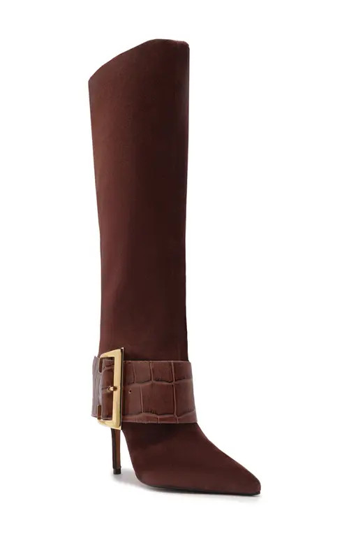 Schutz Beatrix Pointed Toe Boot in Root Brown at Nordstrom, Size 5.5 | Nordstrom