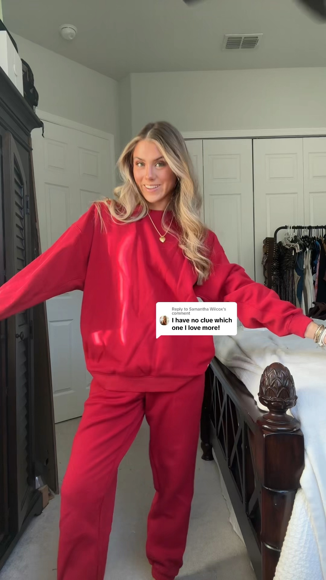 Senita Athletics Classic Sweatshirt and Sweatpants in this gorgeous Cherry red color. I wear size small. 🍒 The oh-so-comfy Classic Sweatpant features an oversized, relaxed fit with cinched ankles and a drawstring waistband allowing you to create the perfect fit. Designed with the coziest, premium fleece interior, this pant is ideal for cold weather to help you stay comfortable and cozy. These sweatpants have a relaxed, roomy fit with a 29-inch inseam length. Our Classic Crew is exactly that—classic. With its perfectly relaxed, oversized fit and premium, thick fleece lined interior it’s a favorite for keeping you warm on any cozy occasion. @senitaathletics 

#LTKHoliday #LTKWatchNow #LTKSeasonal