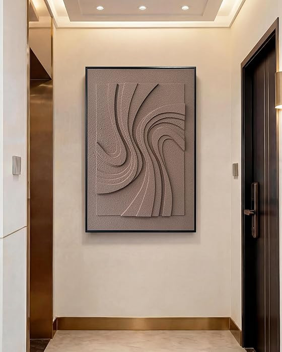 MIX3D Wall Art 3D Textured Sandstone, 24x36 Inch Framed Handcrafted Artwork, Ready to Hang for Li... | Amazon (US)