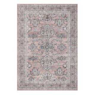 Oriental Home Decor Rug Soft Foldable Indoor Rug Machine Washable Pink 10 ft. x 13 ft. Area Rug | The Home Depot