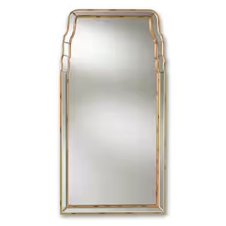 Large Rectangle Antique Gold Contemporary Mirror (50 in. H x 26 in. W) | The Home Depot