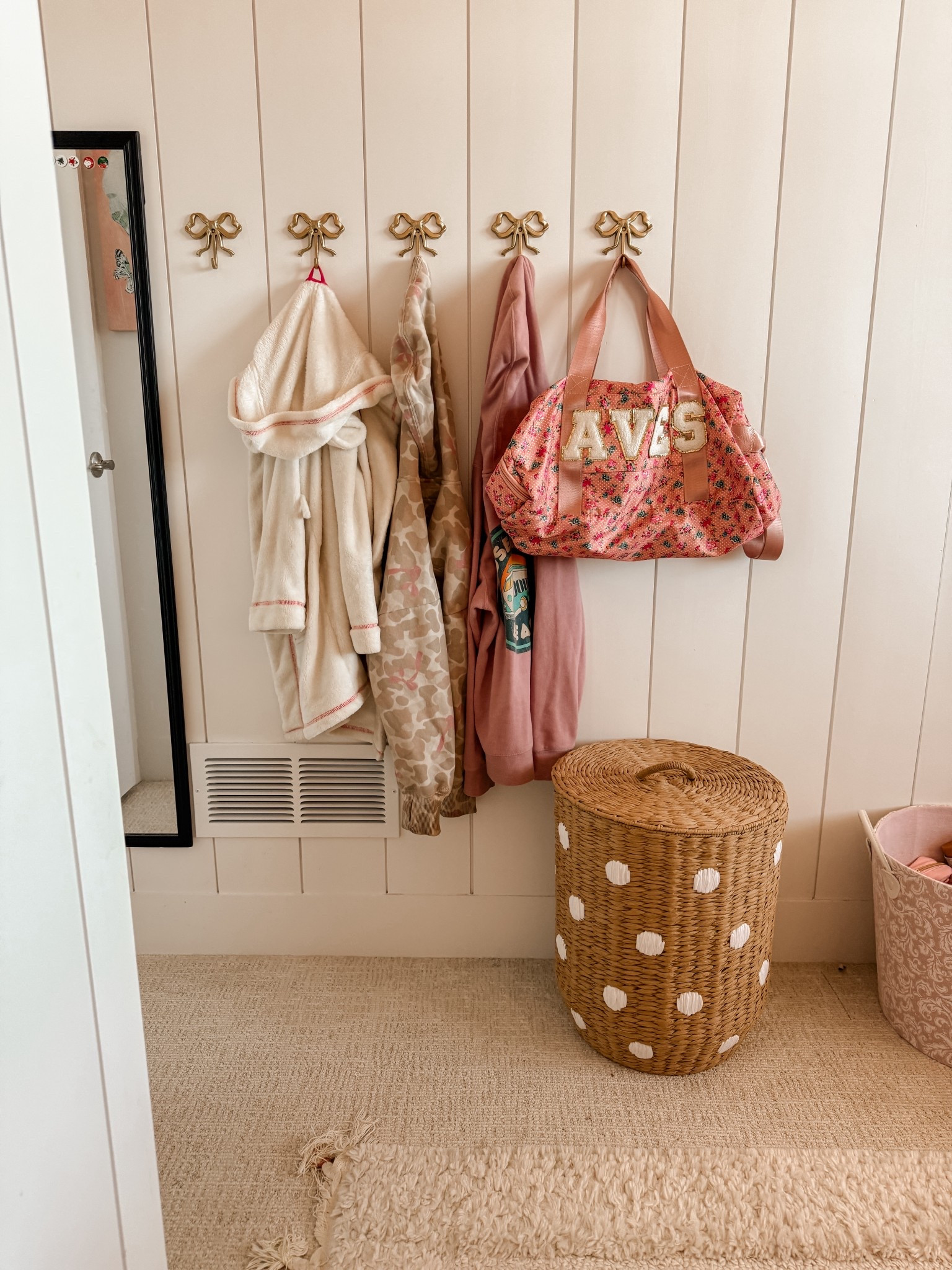 Love these bow hooks from Walmart!! Laundry basket is from Target. 

Sarah Joy, home decor, kids bedroom 

#LTKSpringSale #LTKSaleAlert #LTKKids