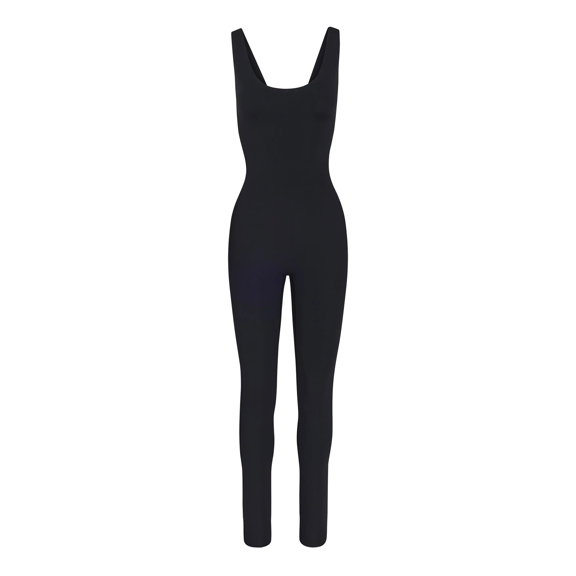 All-In-One Scoop Neck Onesie - Onyx | SKIMS | SKIMS (US)