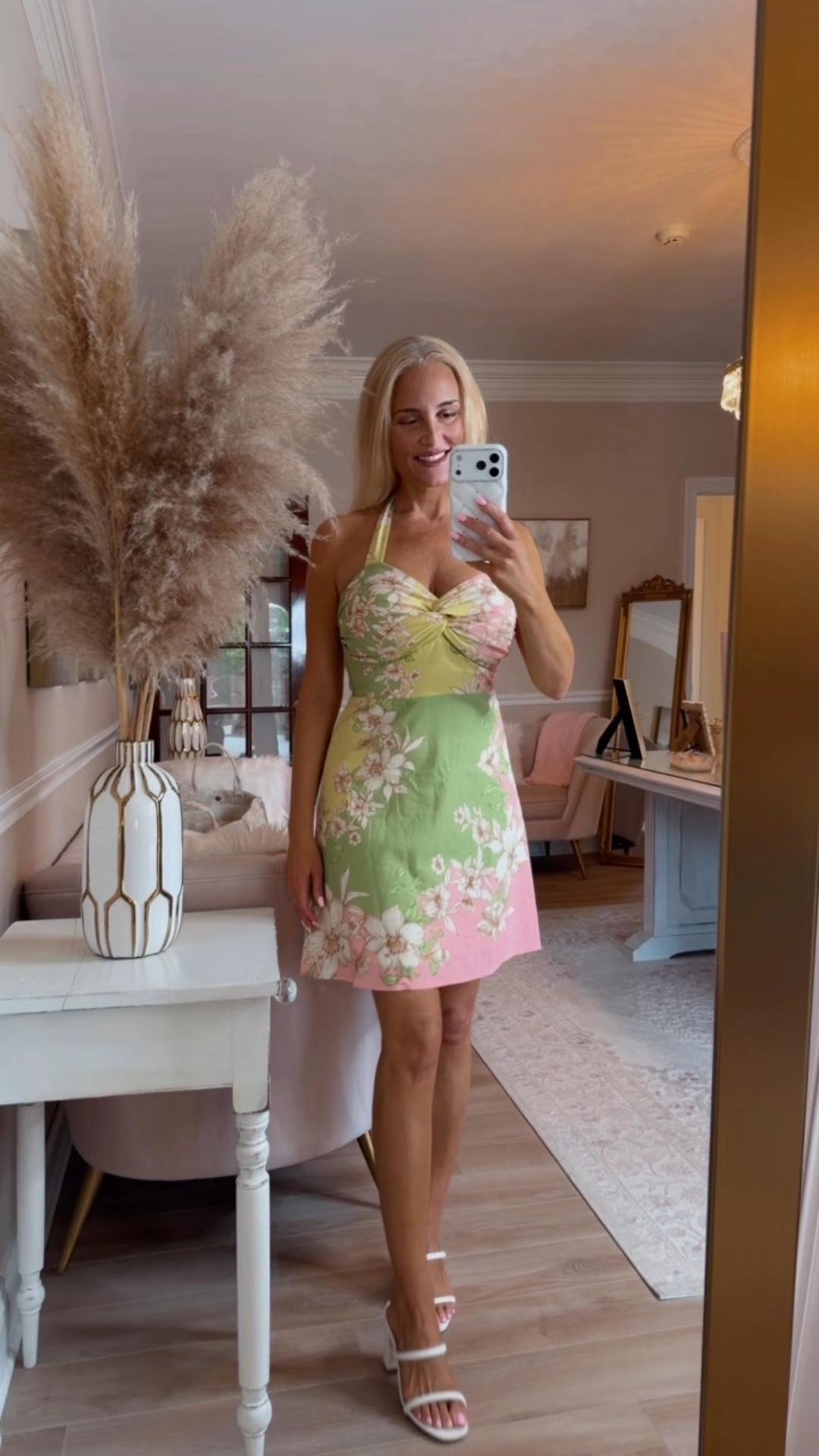 Loveee this cute halter dress! Linen fabric and so flattering. Smocked in the back. I'm wearing a medium which fits great for my 34DD bust. Could size down one for smaller bust. 🌟 Use code LOVINGLIFE35 for 35% off! 🌟

#LTKootd #LTKgrwm #LTKdayinmylife