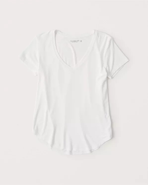 Drapey V-Neck Tee | Abercrombie & Fitch (US)