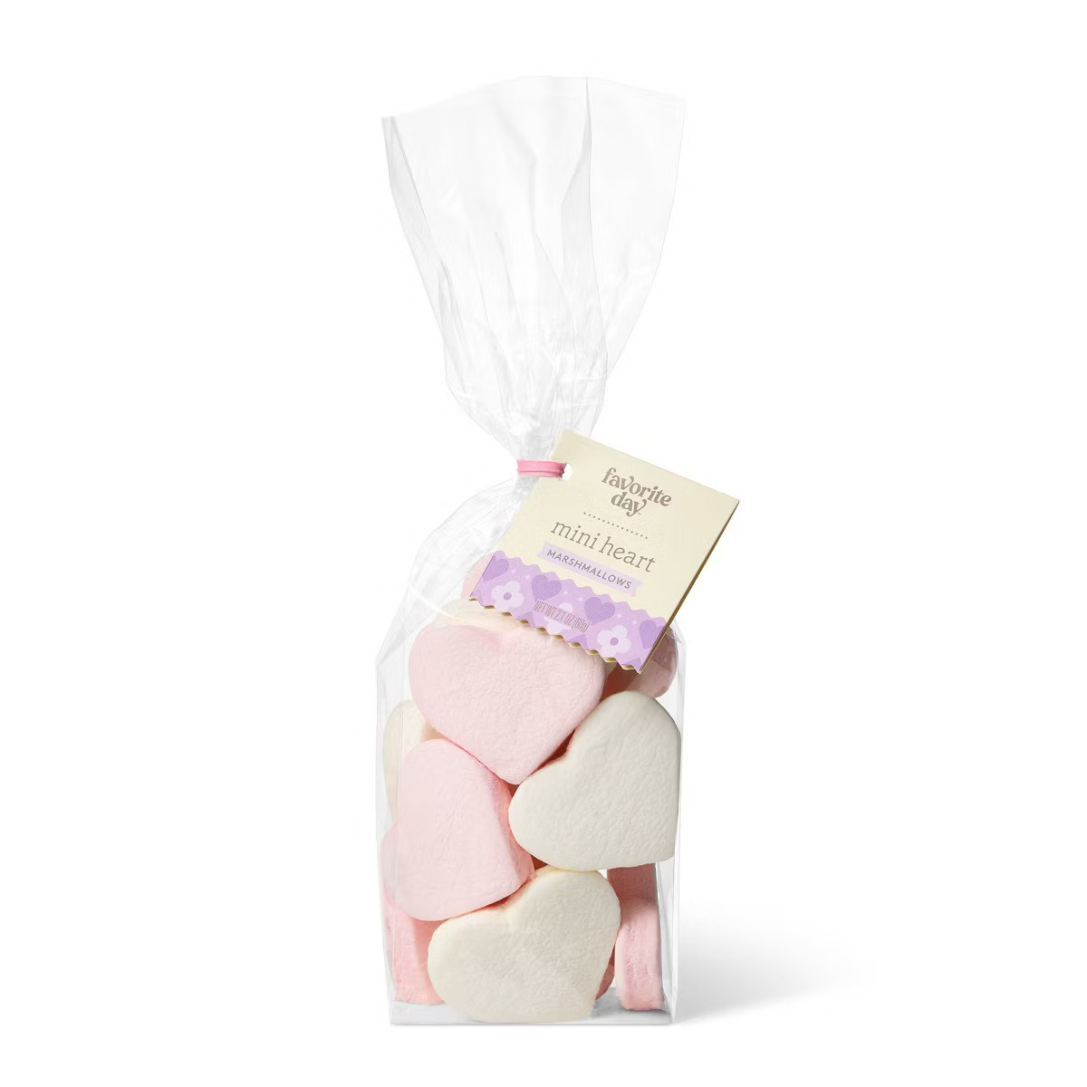 Valentine's Pink and White Mini Heart Marshmallows Bag - 2.1oz - Favorite Day™ | Target