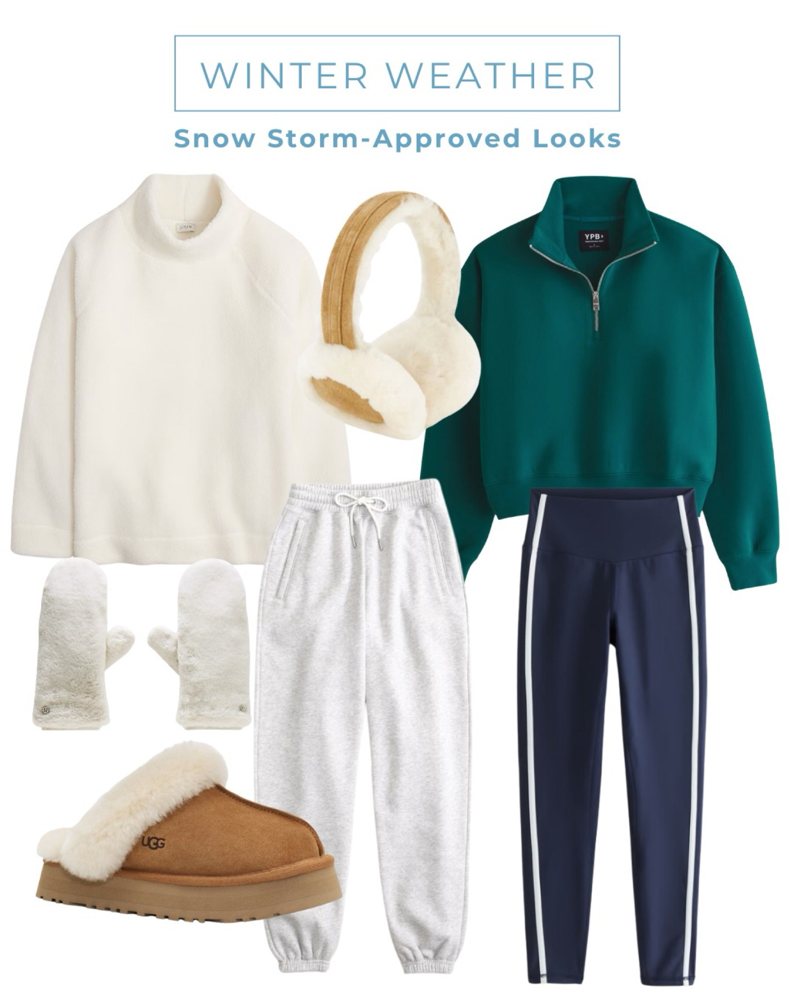 Winter outfits, athleisure, Abercrombie, leggings, Ugh slippers, Lululemon mittens, ear muffs, Sherpa shirt

#LTKSaleAlert #LTKSeasonal #LTKActive