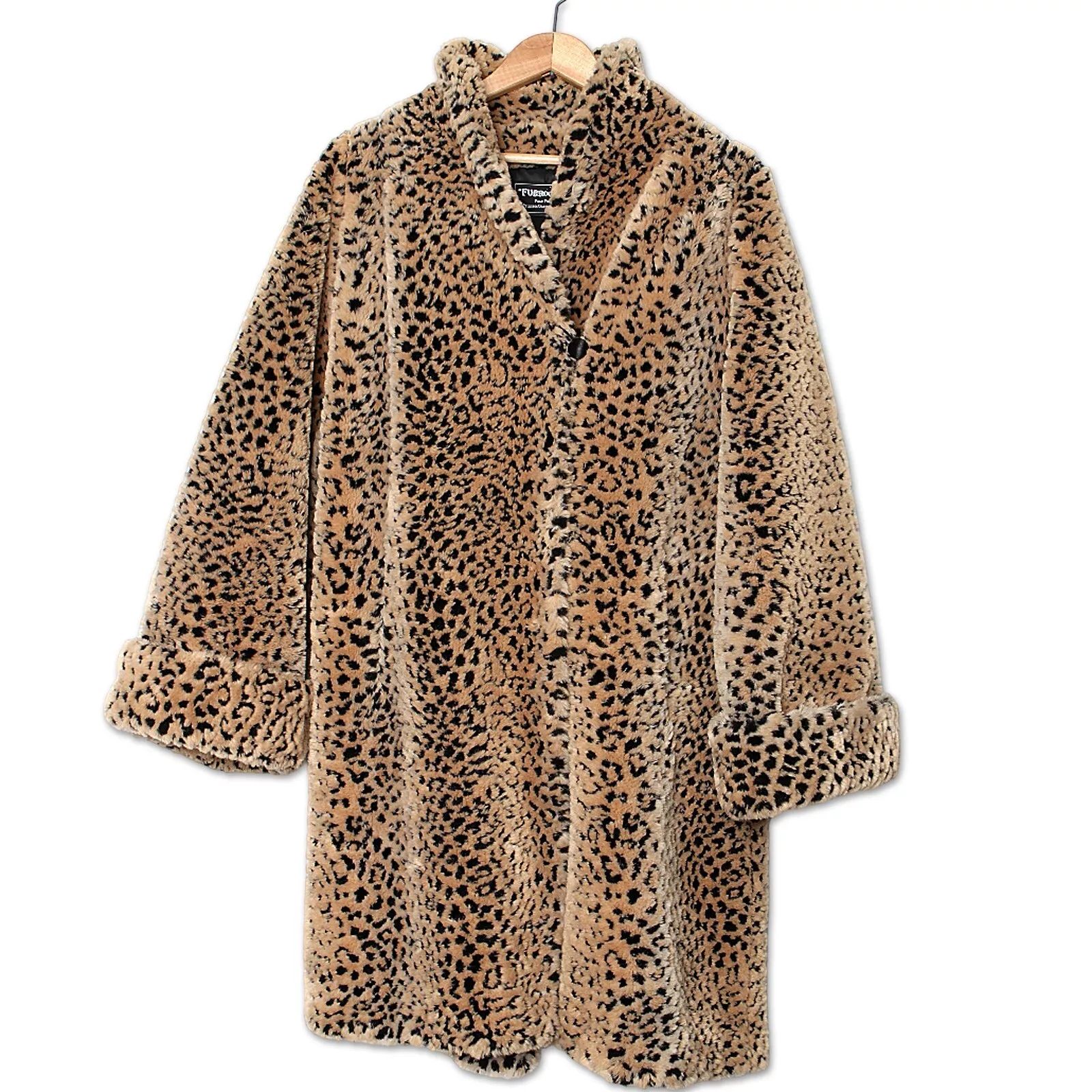 VTG Furrocious Faux Fur Coat Leopard Print Jacket 80s Mob Wife Cosplay Tan S/M/L | eBay CA