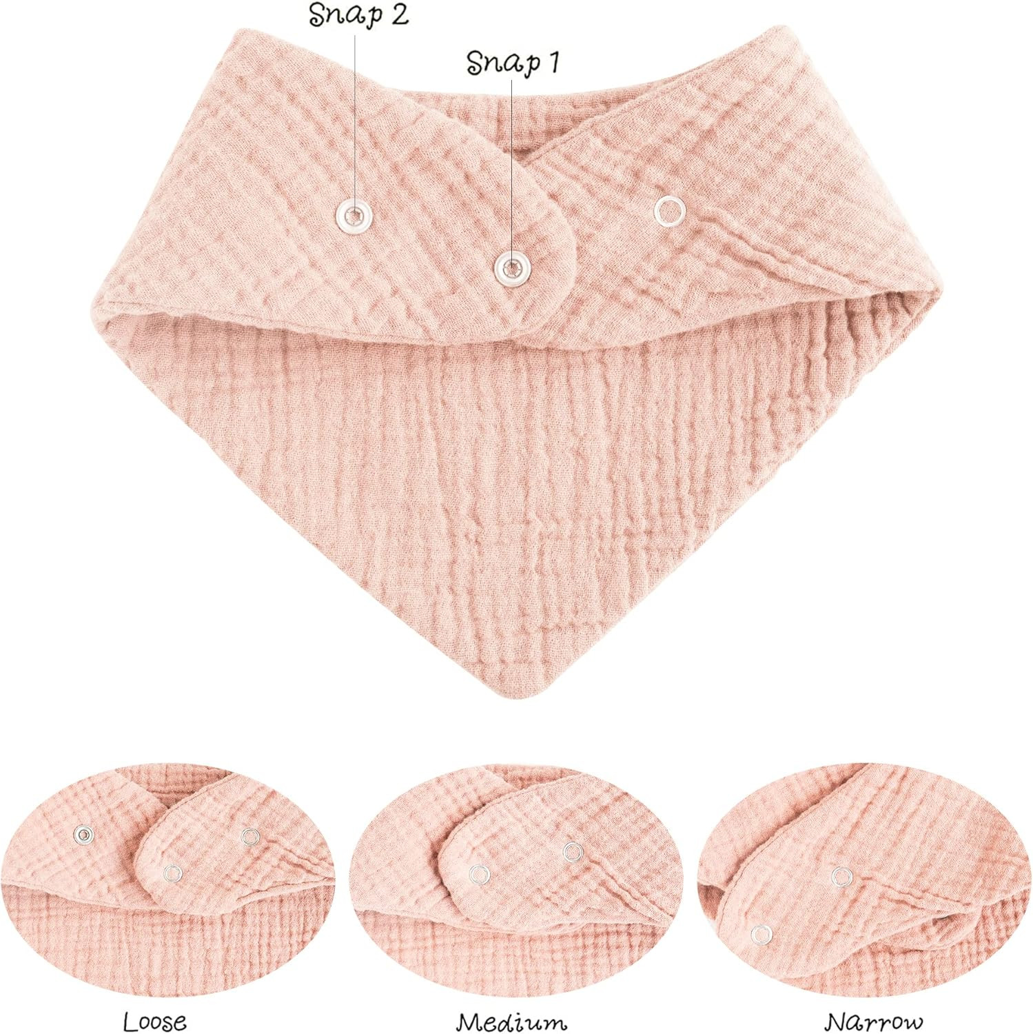 Konssy Muslin Baby Bibs 10 Pack Baby Bandana Drool Bibs 100% Cotton for Unisex Boys Girls, 10 Sol... | Amazon (US)