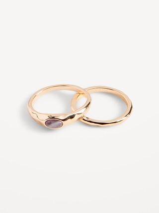 Gold-Toned Metal Rings 2-Pack for Women | Old Navy (US)