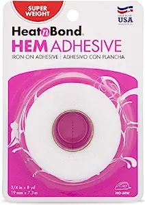 Amazon.com: HeatnBond Hem Iron-On Adhesive, Super Weight, 3/4 Inch x 8 Yards, White : Arts, Craft... | Amazon (US)