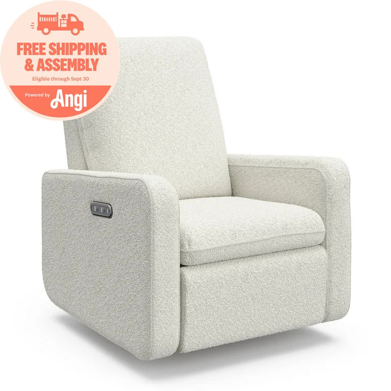 Graco Teddi Infant Power Recliner Swivel Glider with USB, Ivory Boucle - Walmart.com | Walmart (US)