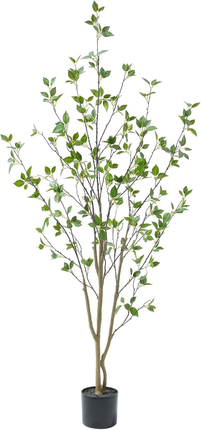 5ft Artificial Minimalist Citrus Tree with Lifelike Leaves, 60in Faux Citrus Tree with Realistic ... | Amazon (US)