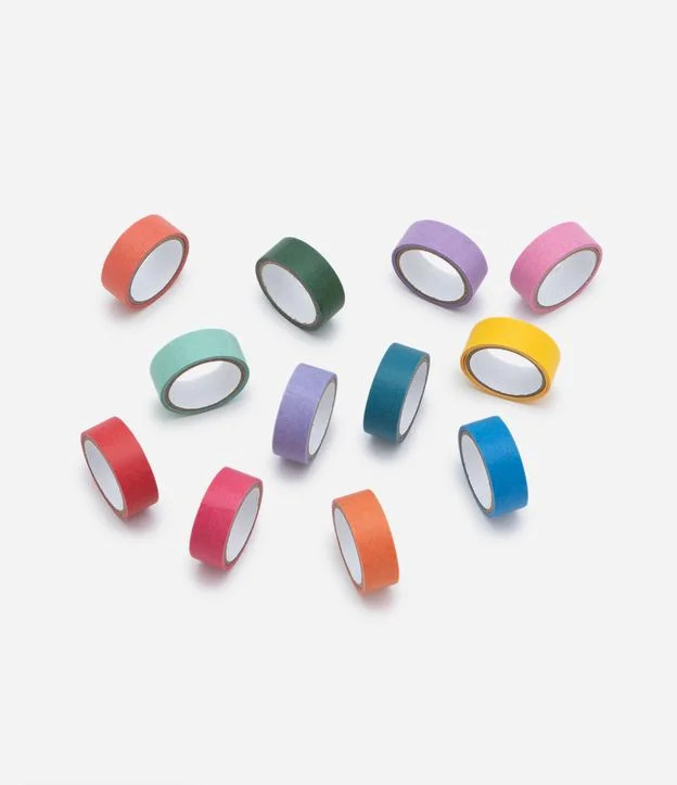 Kit 12 Fitinhas Adesivas Coloridas Multicores | Renner (BR)