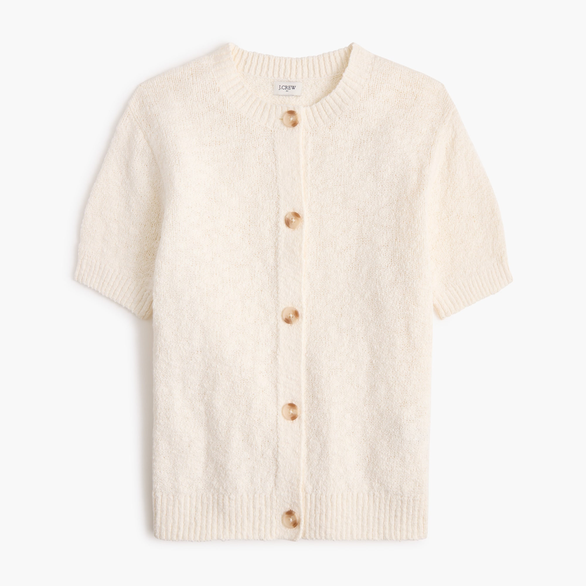 Short-sleeve slub cardigan sweater | J.Crew Factory