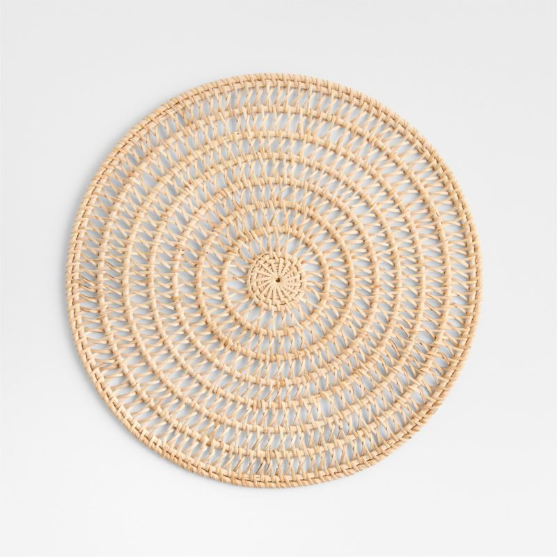 Radial Weave Natural Rattan Placemat + Reviews | Crate & Barrel | Crate & Barrel