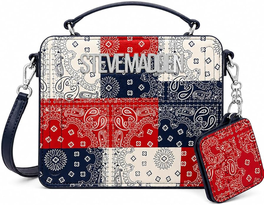 Steve Madden BEVLYNN Satchel Bag, 9.25" W x 7.25" H x 4.75" D | Amazon (US)