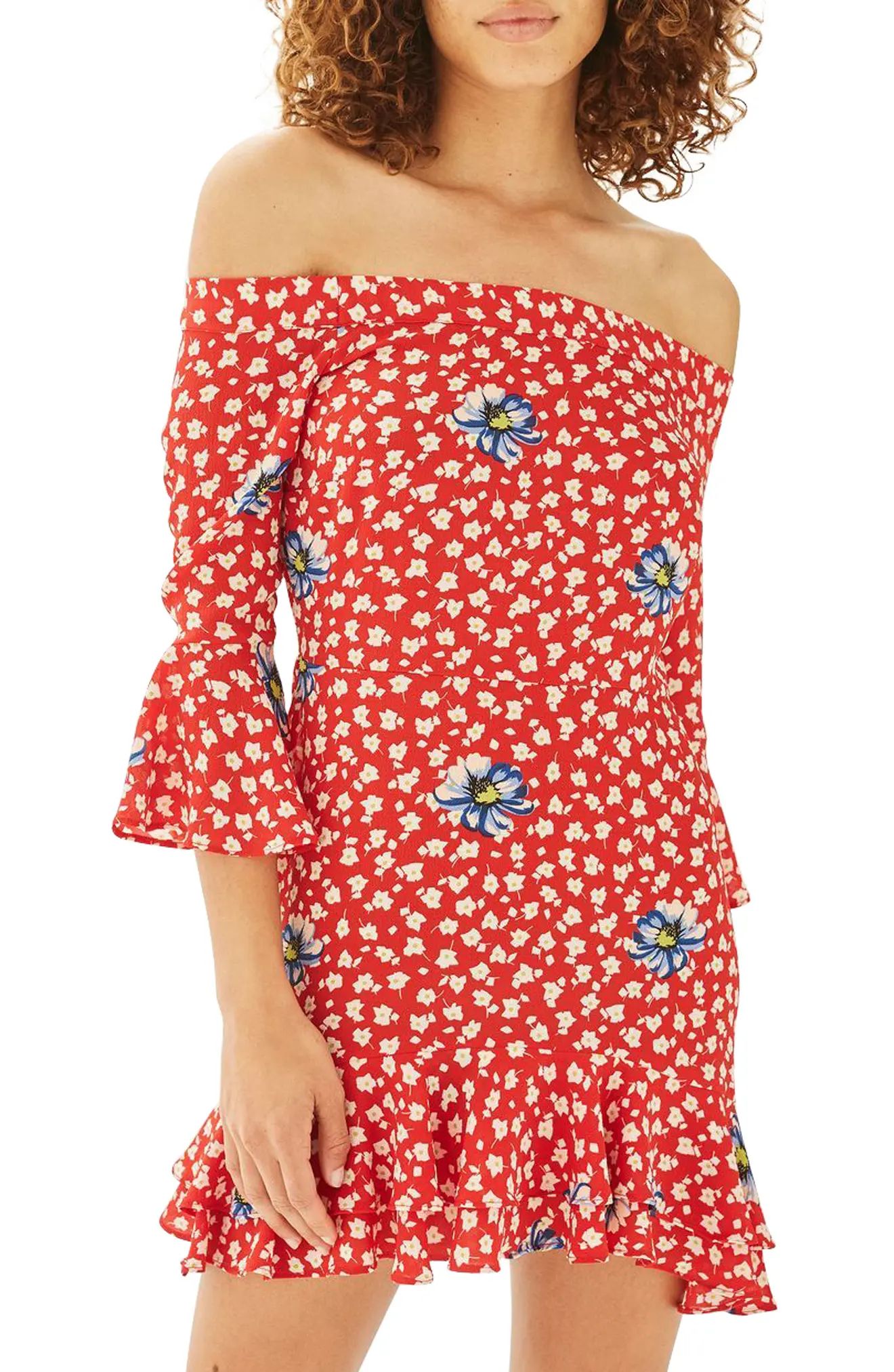 Bardot Floral Ruffle Dress | Nordstrom