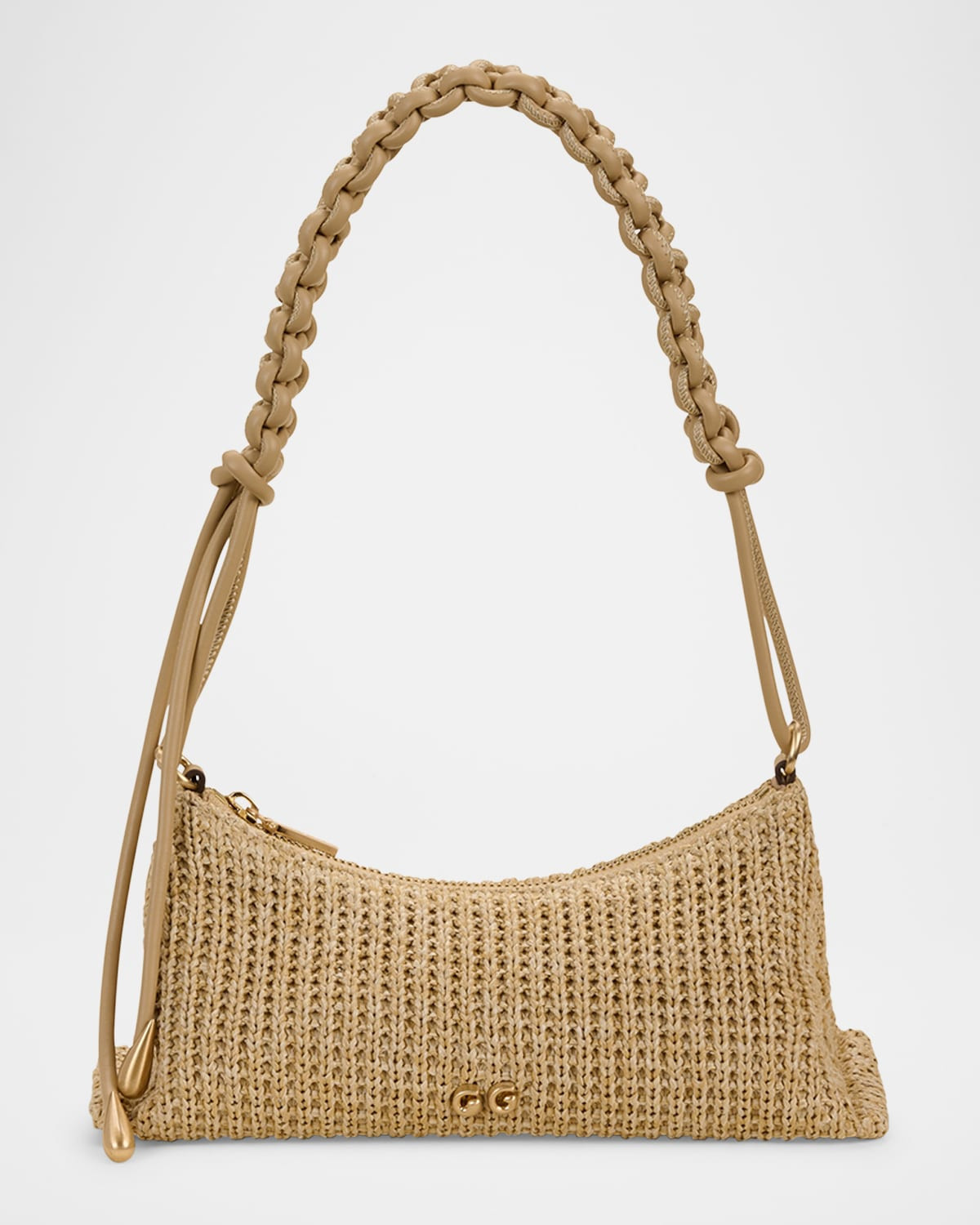 Osa Braided Zip Shoulder Bag | Neiman Marcus