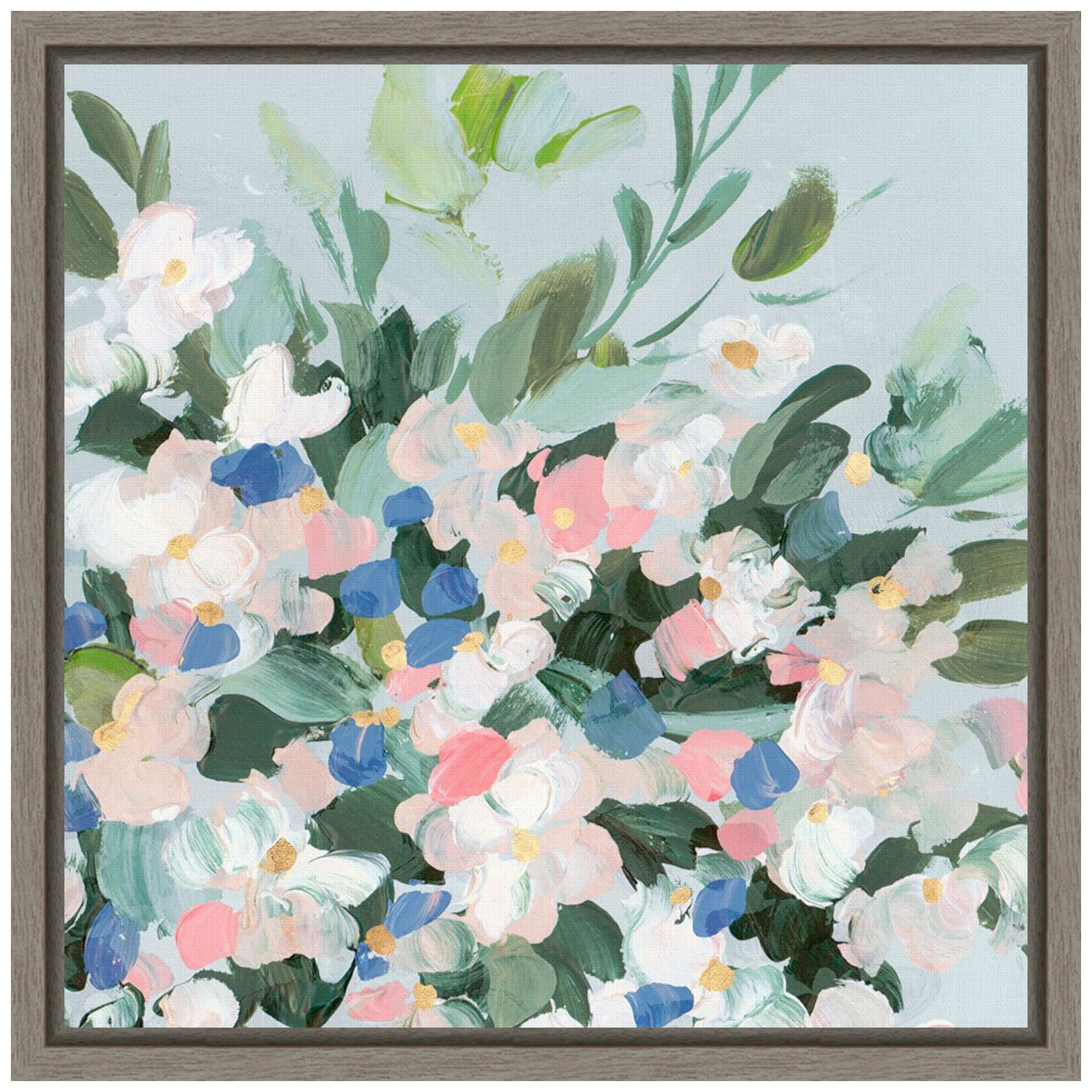 Amanti Art Framed Canvas Wall Art 16x16 Enchanted Blooms II by Aria K, Framed Wall Art Canvas, Ab... | Amazon (US)