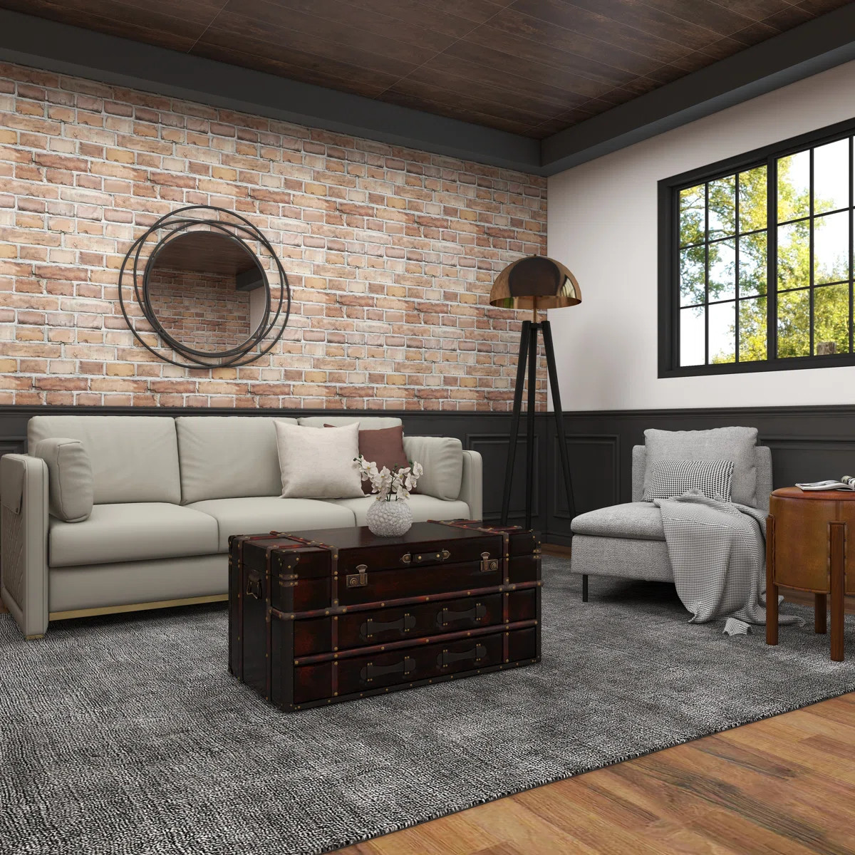 2 Drawer Living Room Coffee Table with Buckle Hinged Top | Wayfair North America