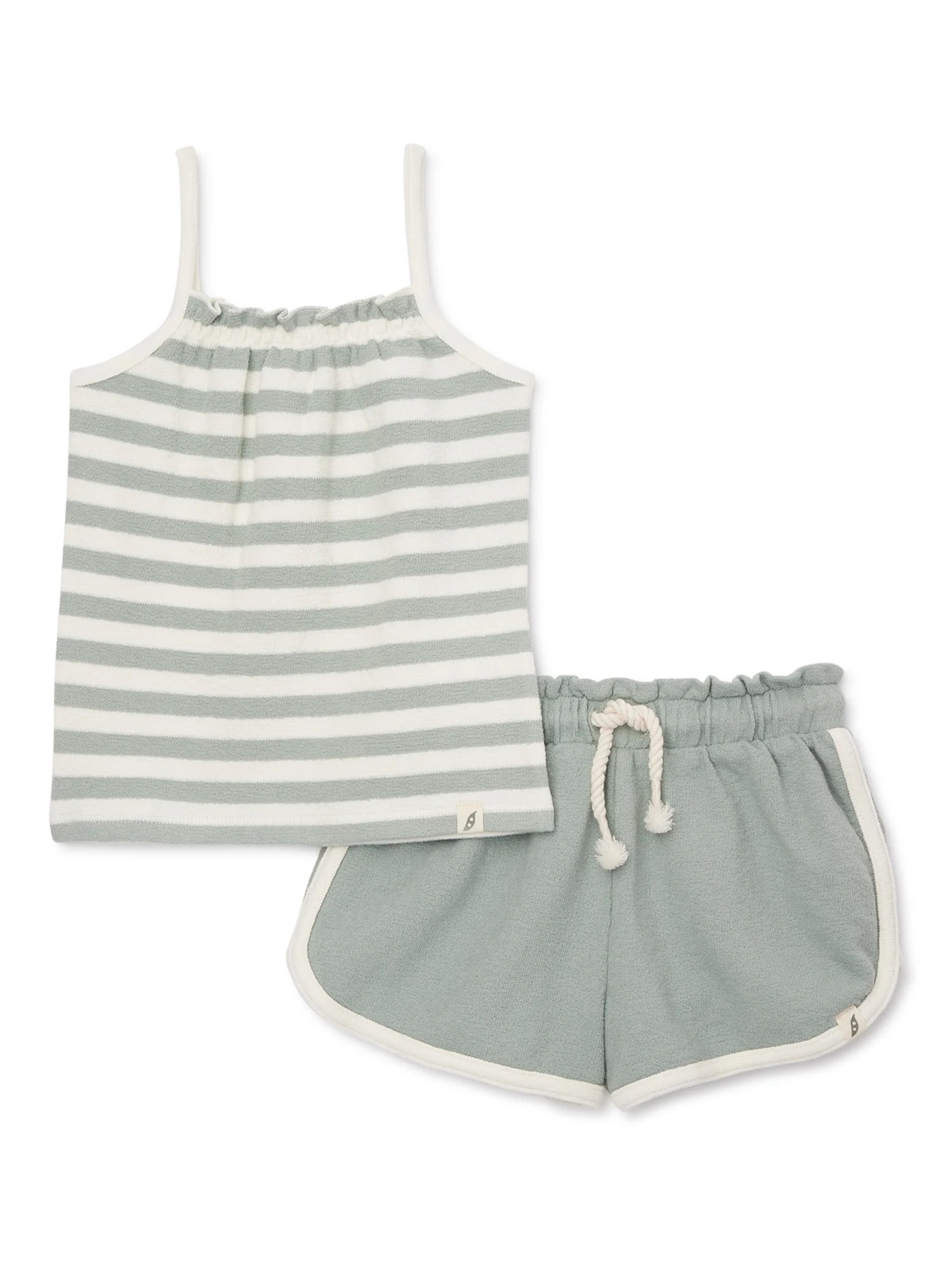 easy-peasy Baby and Toddler Girl Strappy Tank Top and Shorts Set, 2-Piece, Sizes 12M-5T | Walmart (US)