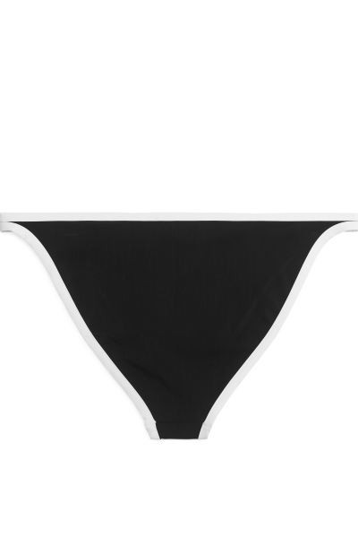 Contrast Binding Bikini Bottom - Black/White - Ladies | H&M GB | H&M (UK, MY, IN, SG, PH, TW, HK)