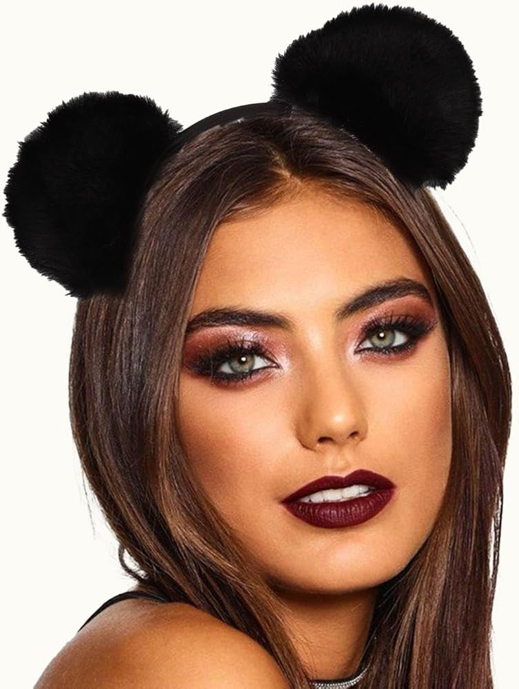 Catery Cat Ears Headbands Cute Ears Hair Hoop Plush Ear Masquerade Halloween Headpieces Women Par... | Amazon (US)