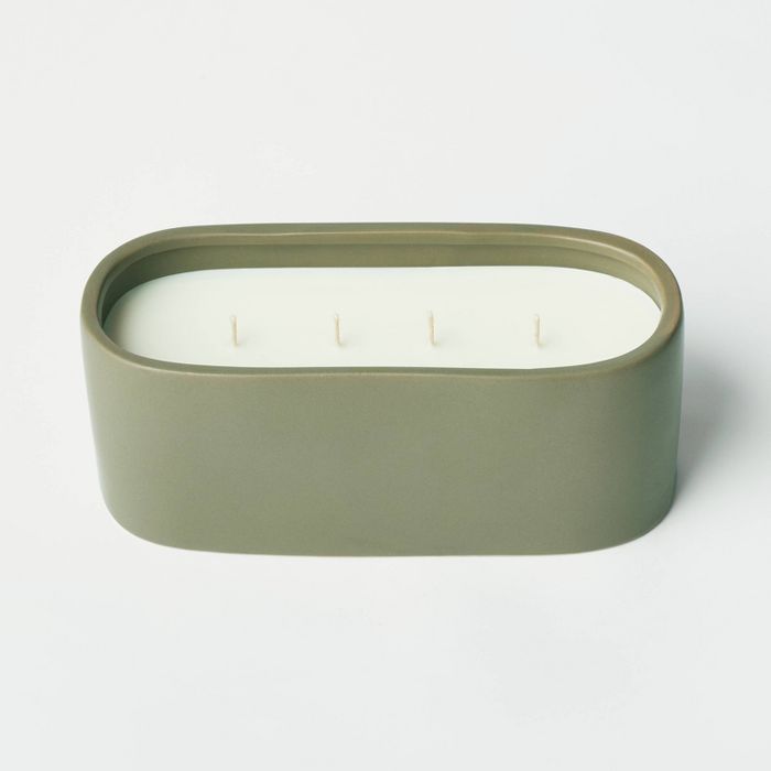 32oz Ceramic Jar 4-Wick Bergamot and Peppercorn Candle - Threshold™ designed with Studio McGee | Target